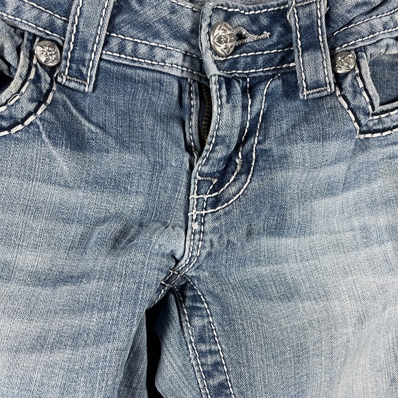 Vintage Y2K Miss Me JP5854B Boot Cut Jeans Size 26 Distressed Light Wash #1191 - Picture 6 of 12